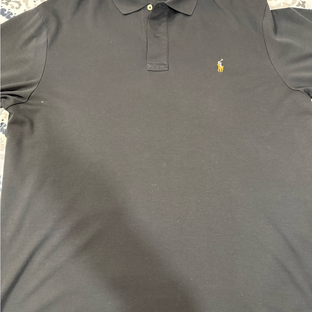 Ralph Lauren Black Polo Shirt for Men